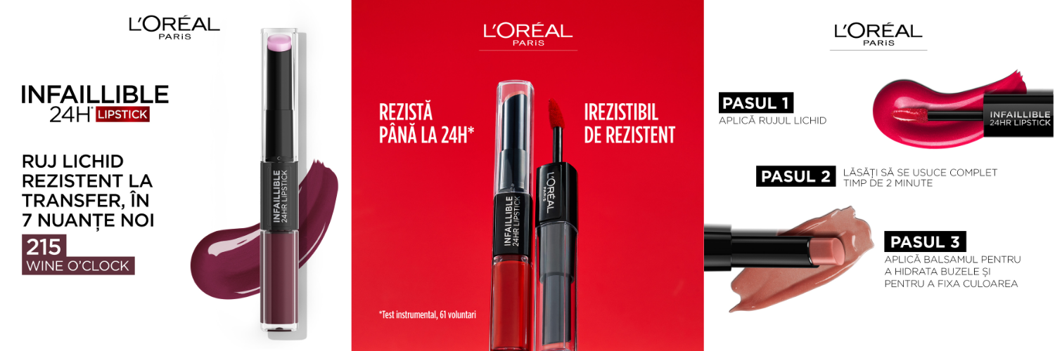 Ruj lichid rezistent la transfer, Infaillible 24H 2 Step, Violet Parfait